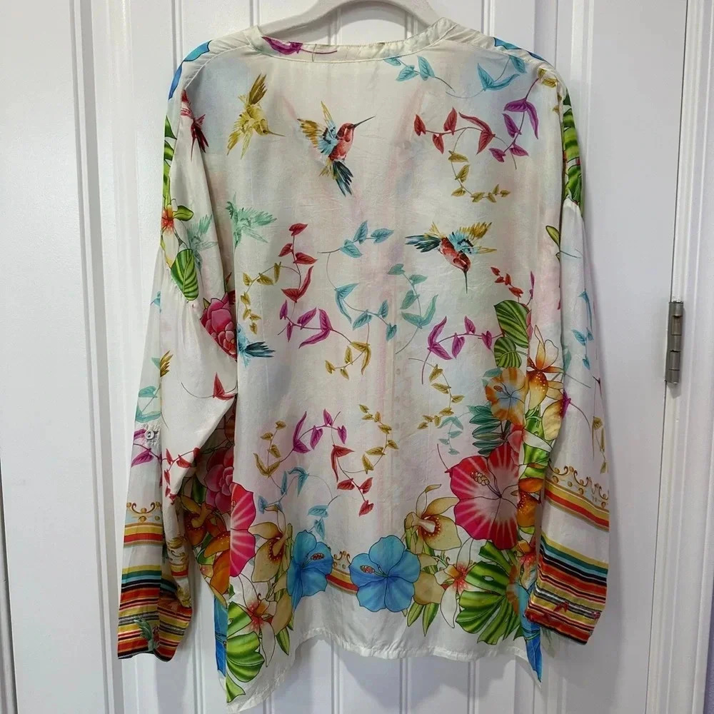 JohnnyWas | Silk Sabrina Button Up Blouse | Size: XS-L - Picture 6 of 9